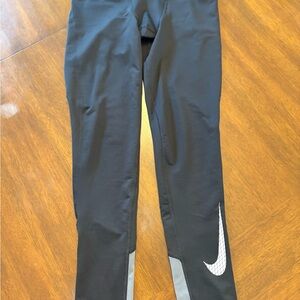 Nike Kids Black and Gray Leggings